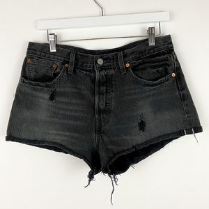 Levi’s Cut Off Denim Shorts Black size 30